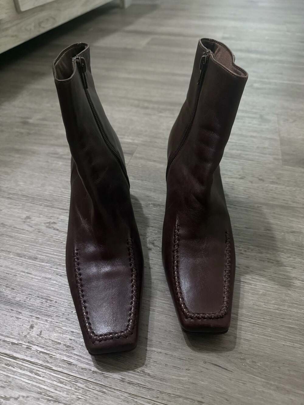 Liz Claiborne Leather Ankle Boots Brown